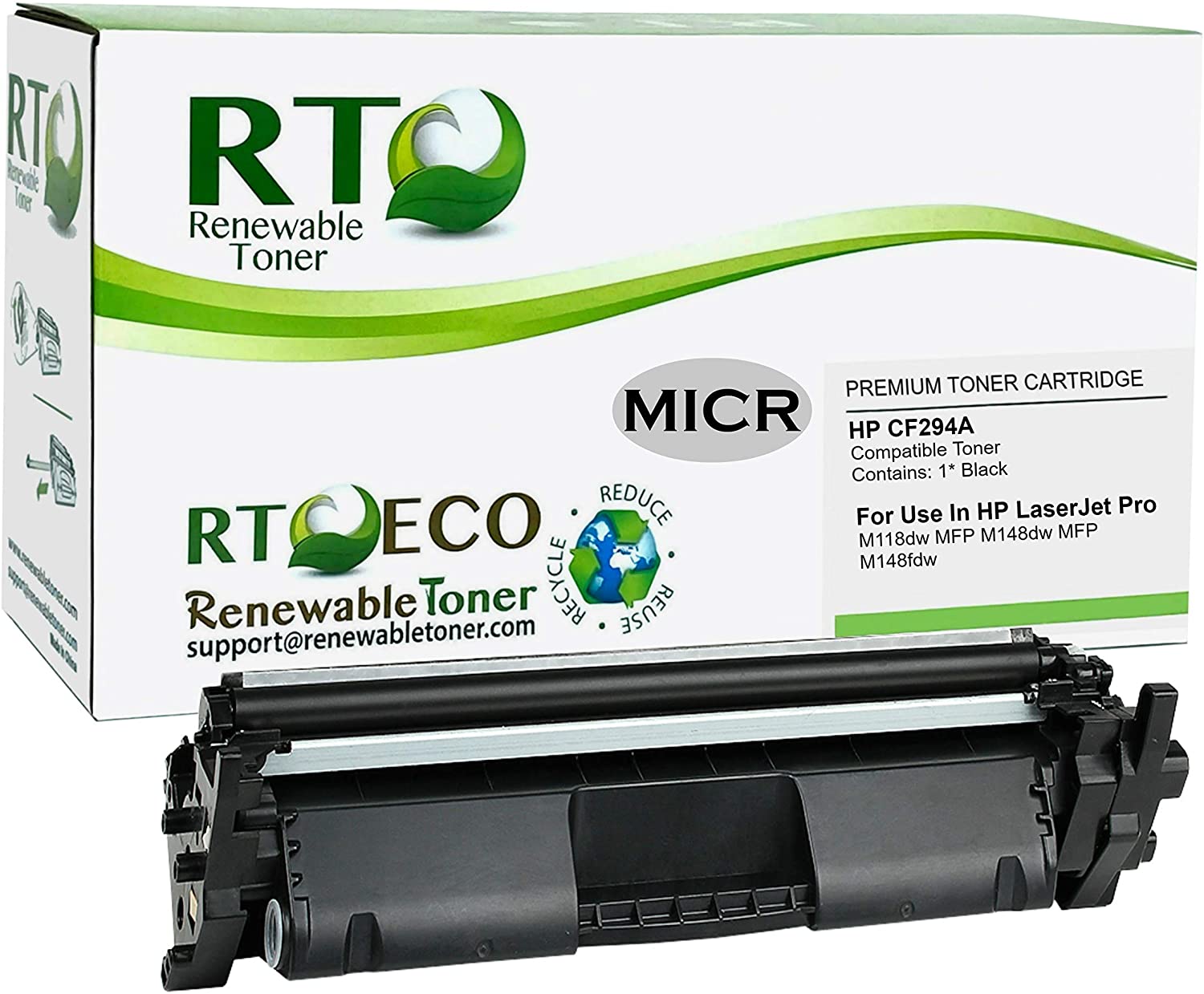 Renewable Toner Compatible MICR Toner Cartridge Replacement for HP CF294A  94A for Laserjet Pro M118, M148 | Walmart Canada