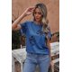 thumbnail image 3 of ABPHQTO Camiseta de mujer rosa con cuello de pico y estampado de letras Everything Is Fine, 3 of 5