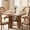 Walnut-A, variant on Bestier Round Dining Table for 4-6 People, 47" Circle Kitchen Table with Storage Shelf, Thickened Dinner Table for Dining Room, Living Room, Apartment, Walnut