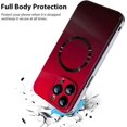thumbnail image 2 of Compatible with iPhone 14 Pro Max Case (Support for Magsafe) Magnetic Gradient Case with Wireless Charger, Gradient Glass Back Cover with Lens Screen Protector Cover for Girls Women -Red, 2 of 6