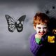 thumbnail image 1 of Calavera Mariposa Metal Arte de la Pared DecoracióN Placas para Colgar en la Pared Adorno Escultura de Pared de Hierro para Interior Al Aire Libre Hogar D, 1 of 7