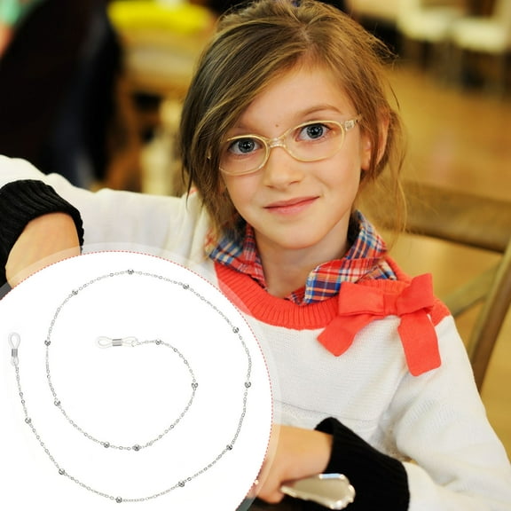 HEATSHAKING 3Pcs Beaded Eyeglass Chains Silver Copper for Sunglasses and Spectacles Driving