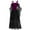 Wine, variant on Oalirro Women's Gothic Punk Dress Cold Shoulder Butterfly Sleeve Halloween Party Dress