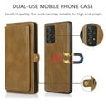 thumbnail image 7 of ELEHOLD Luxury Multi-Functional Wallet Case for Samsung Galaxy A13 5G with Card Slots Dual-Use Detachable Phone Case Magnetic Function Lanyard Shockproof Wallet Case,For Galaxy A13 5G,Brown, 7 of 7