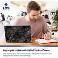 thumbnail image 5 of LSS 15 15.6 Inches Laptop Notebook Skin Sticker with 2 Wrist Pads - Reusable Cover Protector Vinyl Sticker Cover Decal Fits 13" - 16" - Black Ground Pattern, 5 of 7