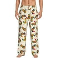thumbnail image 2 of Goofa Boho Chicken Printed Soft Pajama Pants for Men, Wide Leg Comfy Casual Lounge Yoga Pants-Medium, 2 of 9