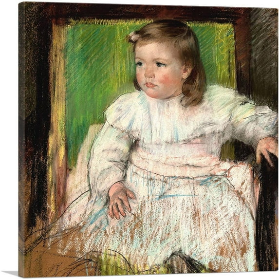 ARTCANVAS The Pink Sash 1898 Canvas Art Print by Mary Cassatt - Size: 12" x 12" (1.50" Deep)