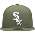 thumbnail image 2 of Men's New Era Olive Chicago White Sox White Logo 59FIFTY Fitted Hat, 2 of 6