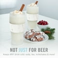 thumbnail image 6 of Host FREEZE Beer Glasses, Insulated Drinking Glasses, 16oz Set of 2, Marble, 6 of 15