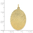 thumbnail image 2 of 14K Yellow Gold Charm Pendant 35 mm 22 Patterned .018 Gauge Engravable Oval Disc, 2 of 3