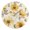 Gold, variant on Round Art Wall Clock Vintage Oil Painting Texture Decorative Clock Black Pointer, Multi-Purpose Desktop & Hanging Creative Decor Clock for Home Living Room Yellow Flower