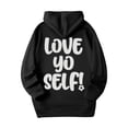thumbnail image 4 of Gibobby Sudadera de mujer, Sudaderas casuales para mujer, capucha con cordón, sudadera con capucha, manga larga(Negro,G), 4 of 5