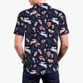 thumbnail image 6 of Cauagu Retro Rabbit Flower Print Men's Polo Shirts, Short-Sleeve Polo Shirts for Men Performance Golf Shirt Athletic Casual Collared T-Shirt-X-Large, 6 of 8