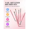 thumbnail image 2 of MelodySusie 6Pcs Ombre Nail Art Brush Set, Gradient Painting Pens for Blooming Nails and Gradient Manicure, Light Pink, 2 of 8