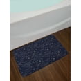 thumbnail image 2 of Blue Sky Bath Mat, Repeating Stars Constellation Galaxy Theme Science Outer Space Print, Plush Bathroom Decor Mat with Non Slip Backing, 29.5" X 17.5", Dark Night Blue White, by Ambesonne, 2 of 2