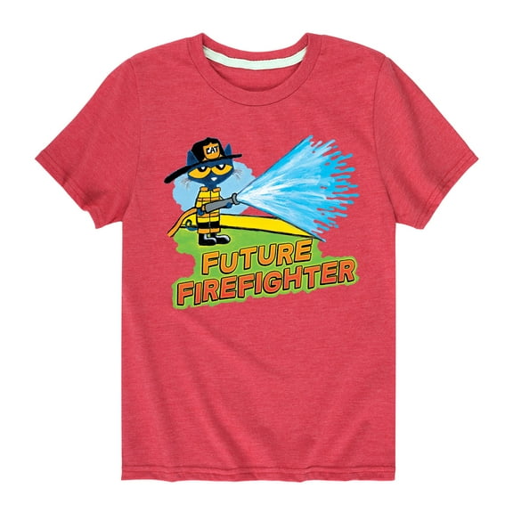 Pete The Cat - Future Firefighter - Youth Short Sleeve Graphic T-Shirt