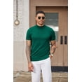 thumbnail image 4 of COOFANDY Mens Mock Turtleneck Short Sleeve Sweater Casual Stylish Knitted Pullover Slim Fit Dress Sweater Basic Tops, 4 of 6