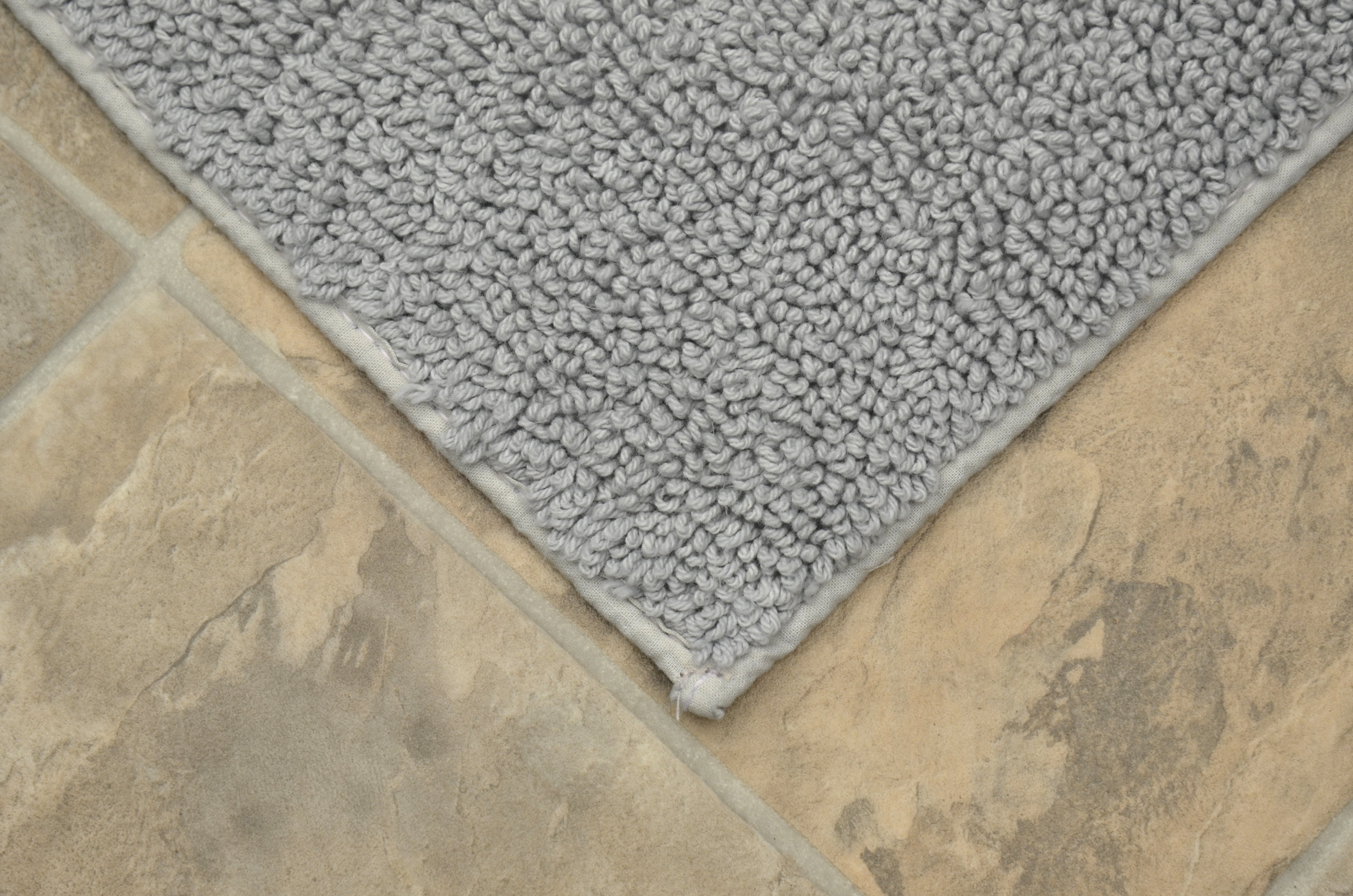 Garland Rug Queen Cotton Washable Platinum Gray Bath Rug, 30" x 50"