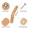 thumbnail image 3 of Uxcell 4 Packs Tiradores de Cajón de Cuero con Tornillos para Cajones, Beige/Plata, 3 of 5