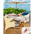 thumbnail image 5 of nqOlkjepod Spring Red Bird Outdoor Tablecloth with Umbrella Hole & Zipper, Summer Vintage Branch Floral Beige Rectangle Table Cover 52x70 Inch, Dining Waterproof Table Cloth Protector for Patio, 5 of 7