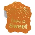 thumbnail image 1 of Inkdotpot Love Is Sweet Wedding Bottle Tag Real Gold Foil Favor Bracket Shape Hang Tags Pack Of 100, 1 of 7