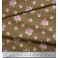 thumbnail image 2 of Soimoi Tissu en Velours Triangle, Feuilles & Roses Imprimés Floraux au Mètre 58 Pouces de Large, 2 of 3