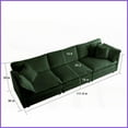 thumbnail image 2 of Modern Minimalist Chenille U-Shaped Sectional Sofa - 5-Seater with Reversible Footrest & 2 Ottomans for Living Room, 2 of 10