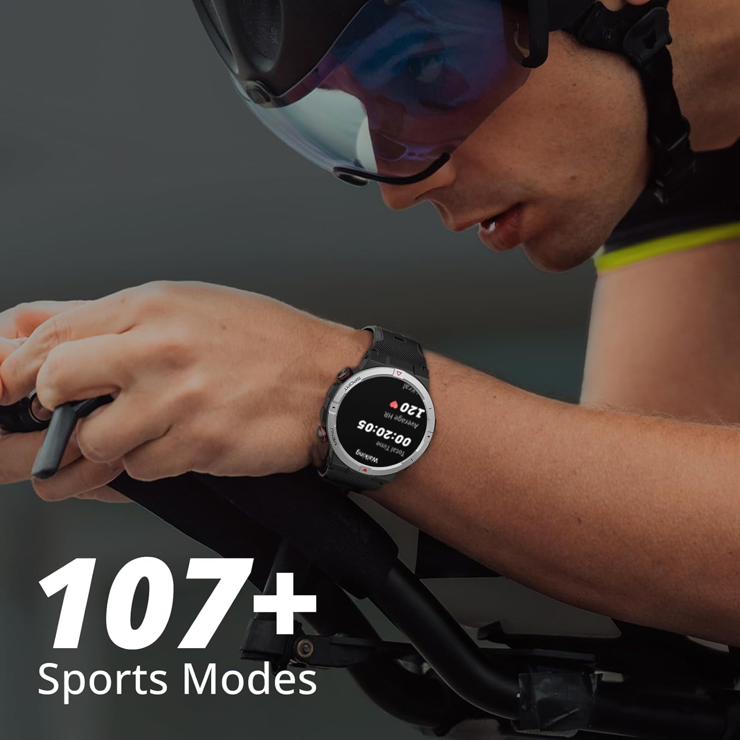 Men Smart Watches for Android/iphone 5ATM Waterproof 1.53'' HD Display,107 Sports Mode,Bluetooth Calling,Silver