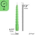 thumbnail image 3 of FCMSHAMD 7.3'' Green Taper Candles-Uscented Smokeless(2 Pack), 3 of 7