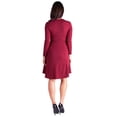thumbnail image 3 of 24seven Comfort Apparel Practically Perfect Long Sleeve Knee Length Maternity Skater Dre, 3 of 3