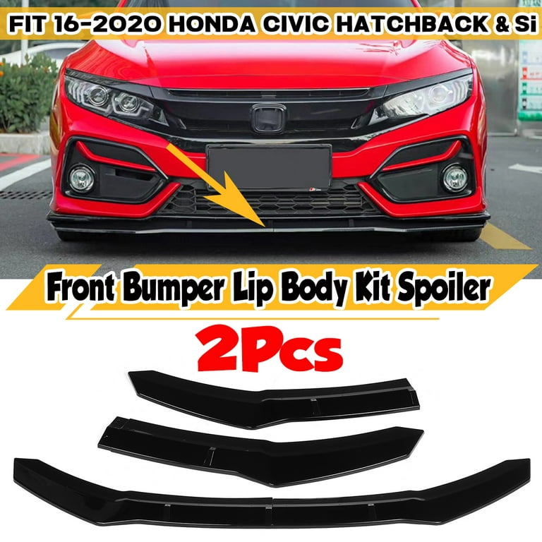 Universal Car Autos Front Bumper Lip Spoiler Splitter Molding Trim Glossy  Black