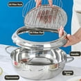 thumbnail image 6 of Japanese Deep Fryer Pot,Stainless Steel Frying Pot with Thermometer and Oil Drip Drainer Rack, Deep Fryer with Basket and lid for Kitchen French Fries (Gold,L), 6 of 8