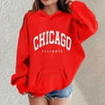 thumbnail image 2 of Byoo Toddler Girl's Hoodie Chicago Print Casual Hooded Sweatshirt Soft Comfy Pullover Top, 2 of 4