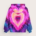 thumbnail image 4 of Byworldtasic Womens Novelty Sweatshirts Womens Oversized Colorful Hoodies Scoop Neck Long Sleeve Loose Fit Fashion Casual Tops, 4 of 6
