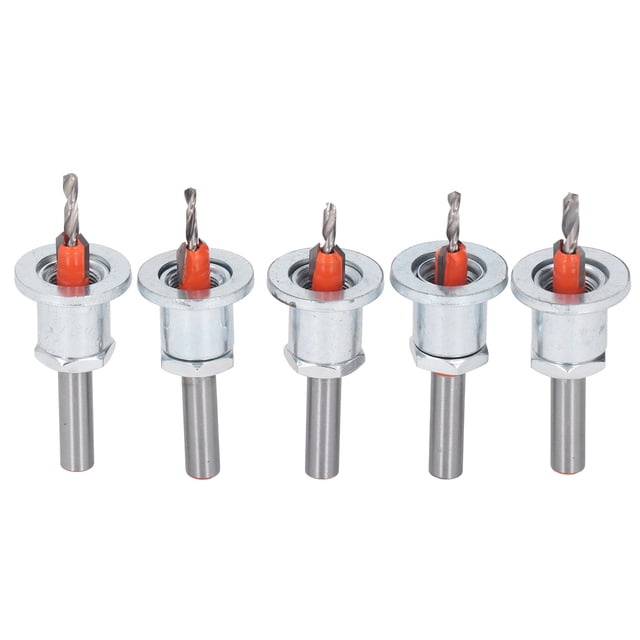 Broca de avellanador ajustable, 5 piezas Broca de avellanador Juego de brocas de avellanador ajustables Broca eléctrica Construcción robusta
