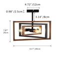 thumbnail image 5 of Aiwen Metal Geometric Semi Flush Mount Ceiling Lamp Metal Chandelier, 5 of 8