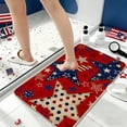 thumbnail image 6 of Anhility 4th of July Bathroom Rug Non Slip Bath Carpet Red Blue White Star Stripe Door Mat for 250th Anniversary Patriotic Independence Day Home Decoration, 24"x16", 6 of 6