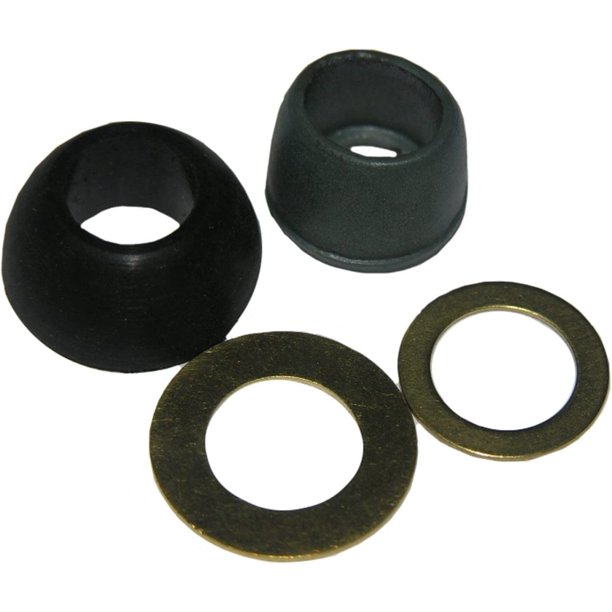 LueInJoy 022235 7/16Inch Rubber Cone Washer And Brass Ring Kit