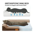 thumbnail image 2 of Exclusivo Mezcla Jacquard Orthopedic Pet Bed for Median Dogs, 30"X20" Waterproof L Shaped Dog Bed with Washable Cover, Brown, 2 of 8