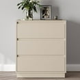 thumbnail image 3 of RoyalCraft Wide Nightstand with 3 Drawers, Modern Chest of Drawers for Bedroom, Large End Table with Hidden Pull-Out System, Wooden Dresser for Living Room, Entryway, Beige, 3 of 15