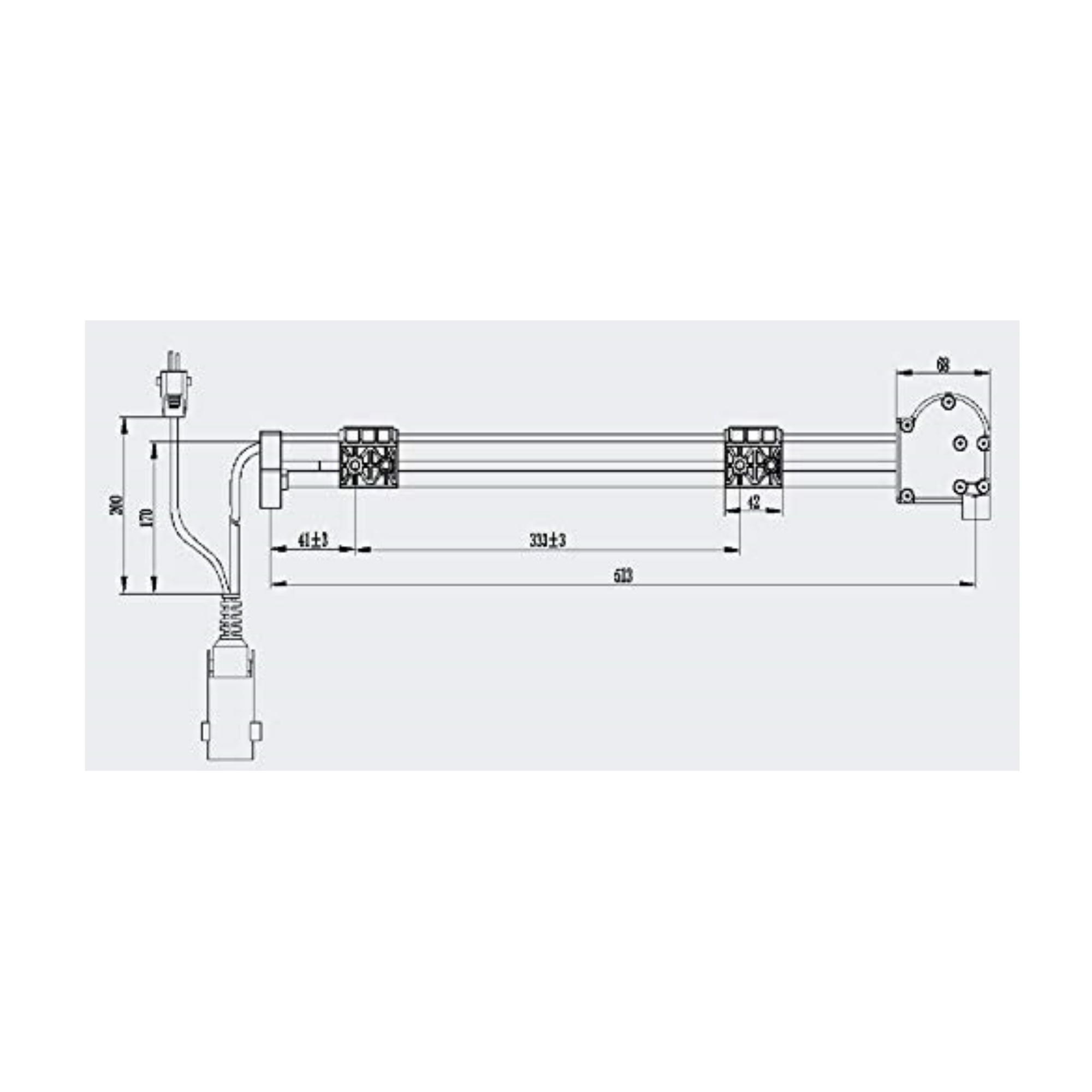 Mulin Motor Actuator Model ML18 ML18-017 for Power Recliner Sofa Lift Chairs