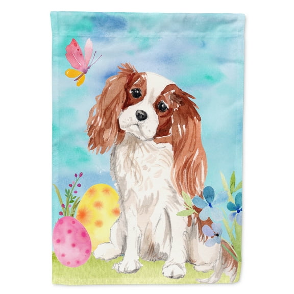 Blenheim Cavalier Spaniel Easter Garden Flag
