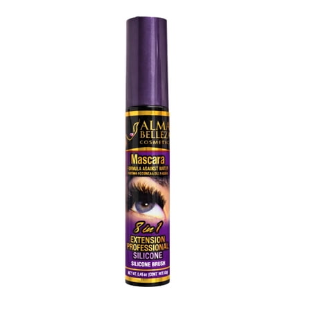 Alma Belleza 8 in 1 Extenssion Professional Silicone Mascara – Water-Resistant, Clump-Free, Buildable Volume & Length, Precision Silicone Brush, Lash Defining Mascara for Everyday Makeup