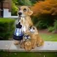 thumbnail image 6 of Solar Powered Resin Puppy Statue with LED Light Outdoor Garden Courtyard Decor Energy-Saving Weather-Resistant for Animal Lovers, 6 of 8
