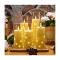 thumbnail image 5 of Velas Led Grande Flama Realista Vaso De Cristal Remoto 5 pcs, Blanco, 5 of 5