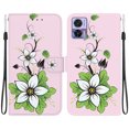 thumbnail image 2 of Compatible with Motorola Moto Edge 30 Neo Flower Painted PU Leather Wallet Case with Card Slots Cover, 2 of 5