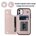 thumbnail image 6 of for iPhone 11 Wallet Case with Card Holder RFID Blocking, Kickstand Card Slots Case, Dimaond Patterned Elegent PU Leather,Double Back Flip Magnetic Clasp and Durable Shockproof Cover,Rosegold, 6 of 8