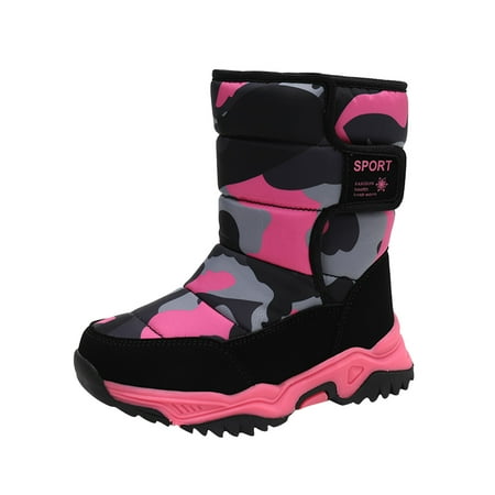

Ediodpoh Children Shoes Snow Boots Girls Boys Outdoor Boots Warm Boots Snow Boots Girls Winter Boots Hot Pink 12.5