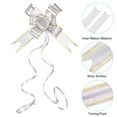 thumbnail image 4 of Unique Bargains 2.8inch Pull Bows Present Wrapping String Bows Ribbon Gold Thread Style Silver Tone 40 Pack, 4 of 6