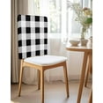 thumbnail image 2 of nqOlkjepod Black White Plaid Chair Covers Set of 6, Decorative Chair Back Cover, Spring Farmhouse Buffalo Checkered Dining Room Chair Slipcovers Removable Chair Protectors Covers for Party Banquet, 2 of 7